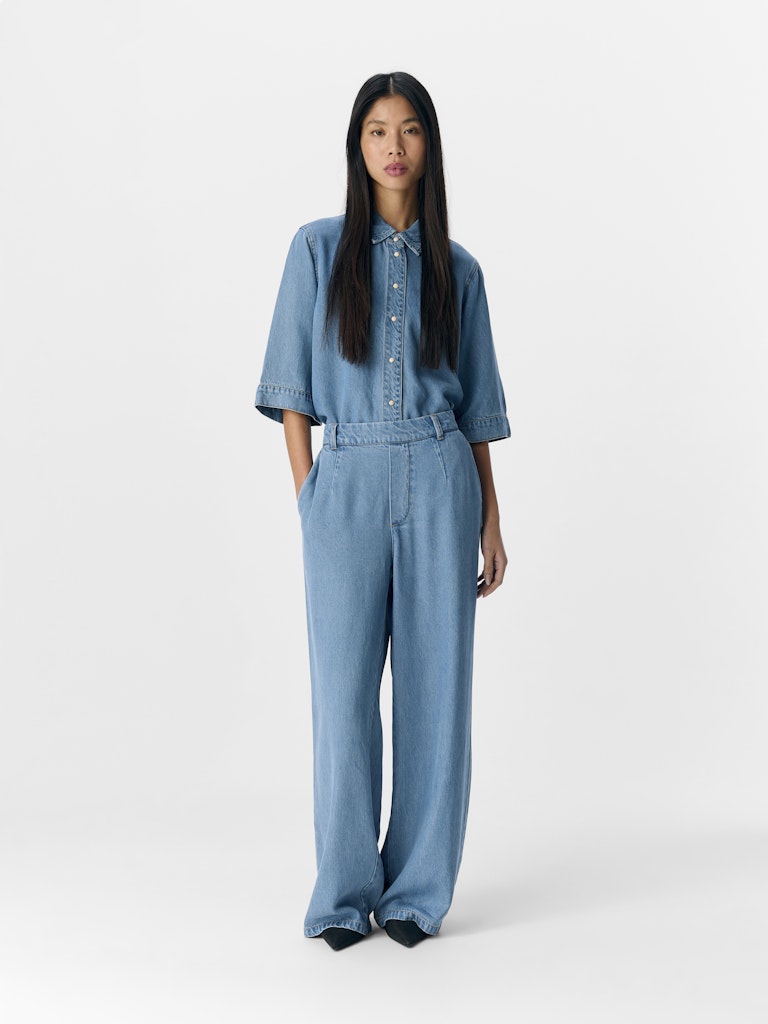 FRAME LISA WIDE PANTS LIGHT BLUE