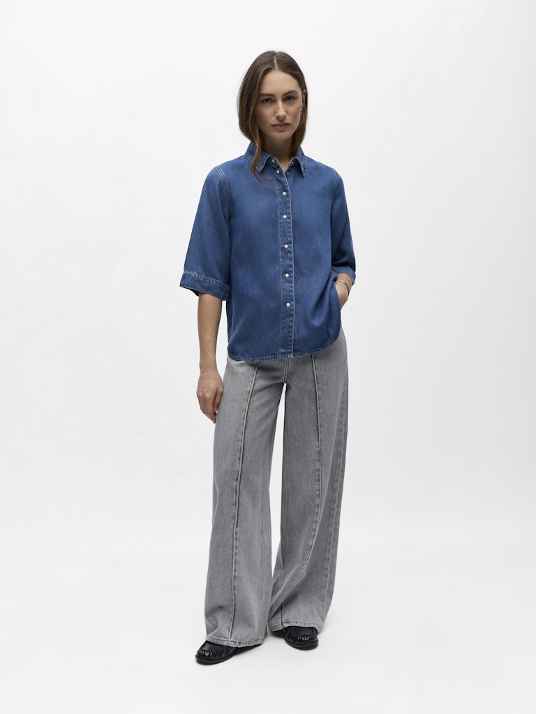 OBJFRAME 2/4 DENIM TOP