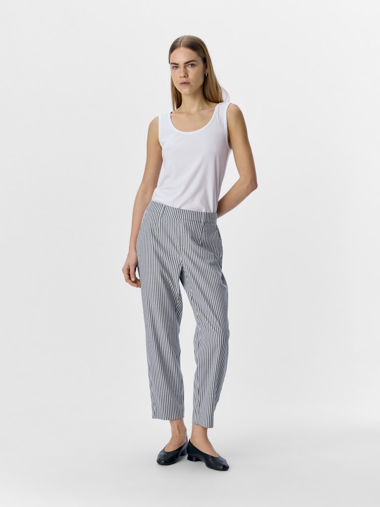 OBJLISA SLIM PANT AOP STRIPED