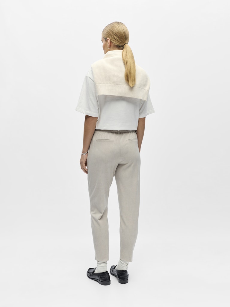 OBJLISA SLIM PANT HUMUS MELANGE