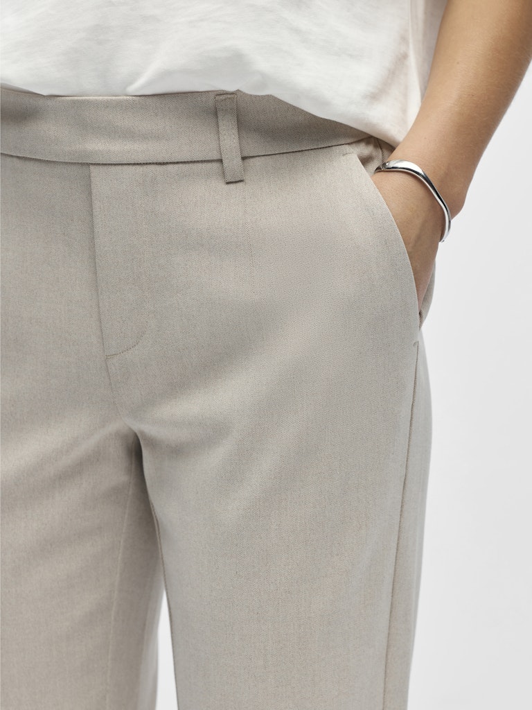 OBJLISA SLIM PANT HUMUS MELANGE