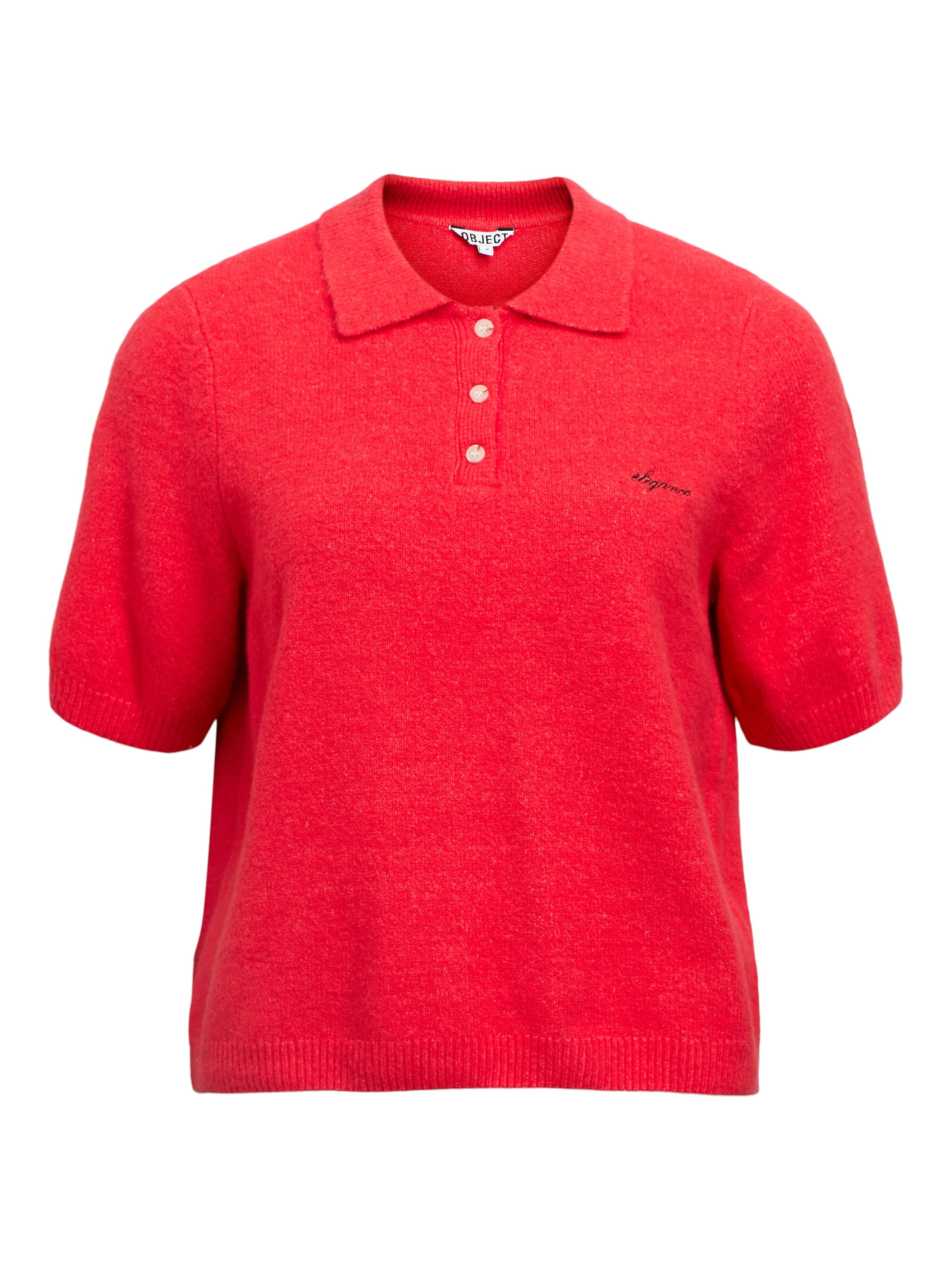 OBJDEBBIE knit polo poinsettia