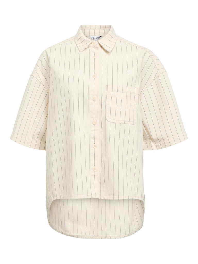 OBJCALLY 2/4 LO DENIM SHIRT BIRCH