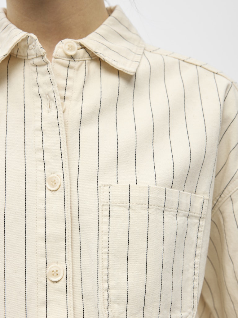 OBJCALLY 2/4 LO DENIM SHIRT BIRCH