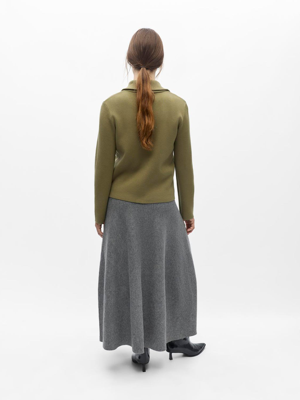 Objreynard L/S Re Zip Cardigan