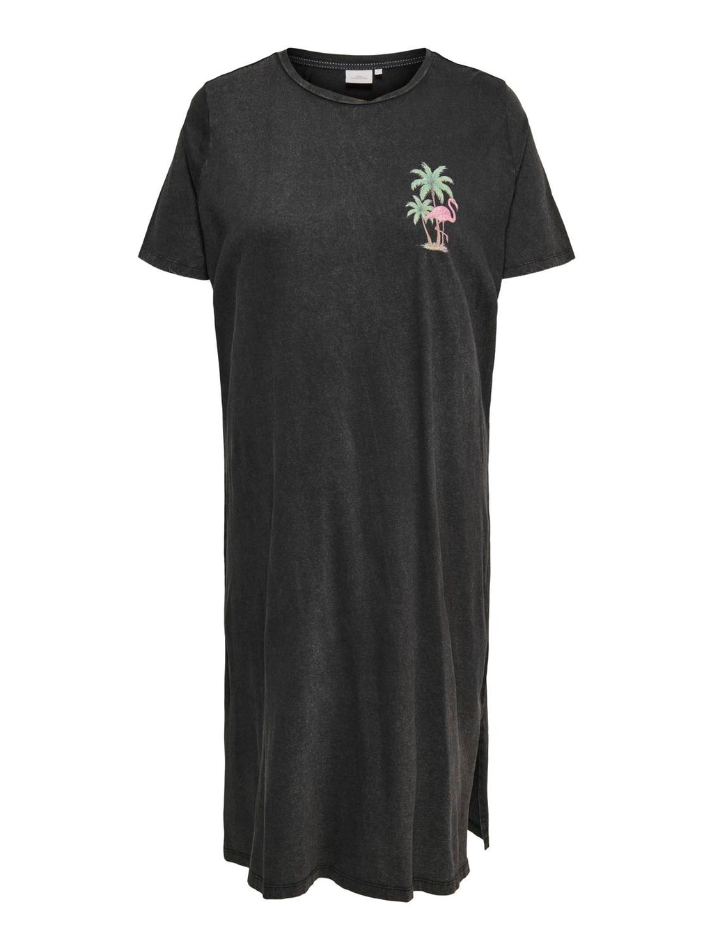 Carmika Foldup S/S Black Slit Dress