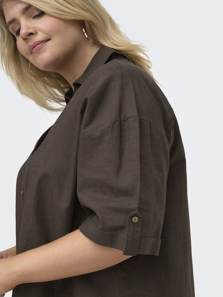 CARCOCO SHIRT DRESS BROWN