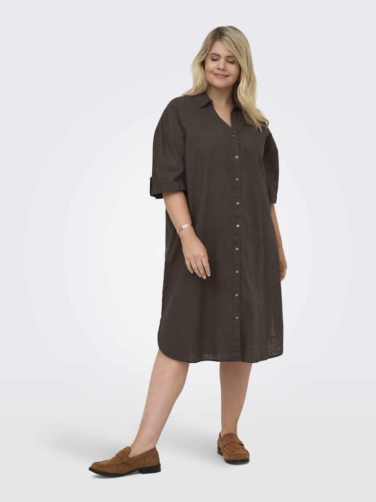 CARCOCO SHIRT DRESS BROWN