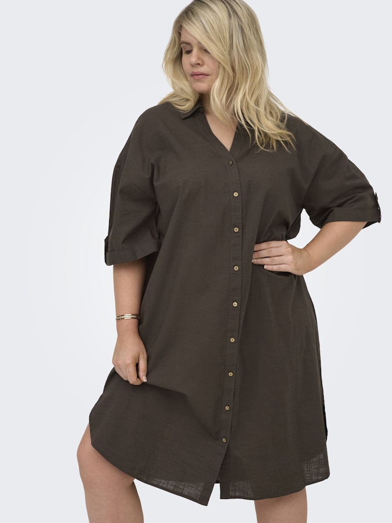 CARCOCO SHIRT DRESS BROWN