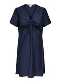 CARCECILIA SS V-NECK KNEE DRESS NAVY BLAZER