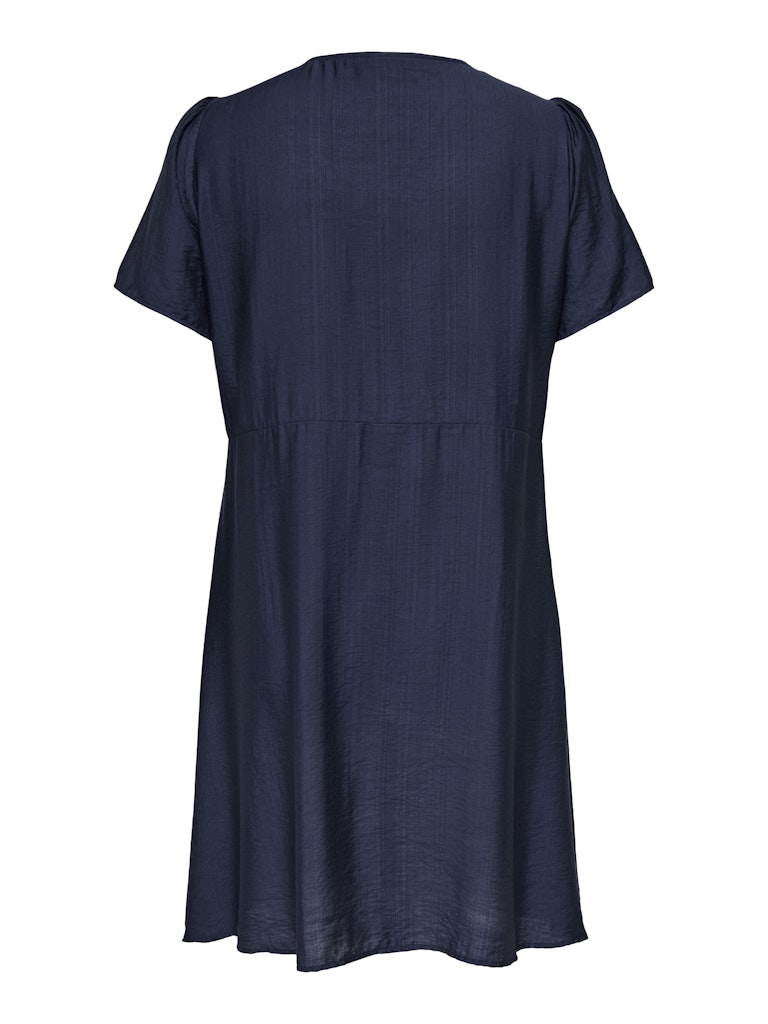 CARCECILIA SS V-NECK KNEE DRESS NAVY BLAZER