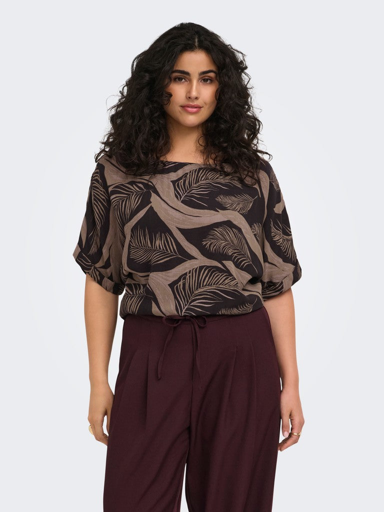 CARVILMA BOATNECK TOP BROWN