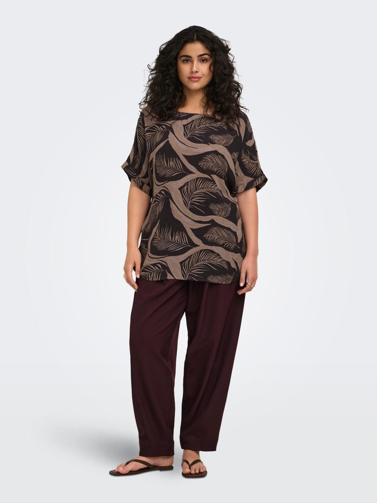 CARVILMA BOATNECK TOP BROWN
