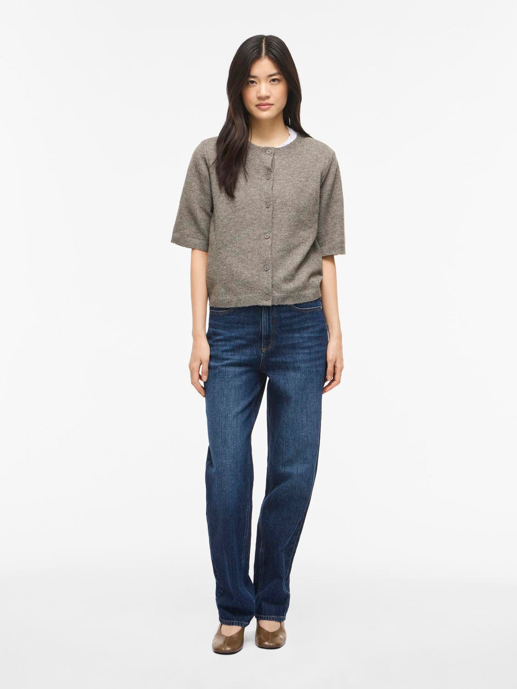 Viliga 2/4 O-Neck Knit Cardigan