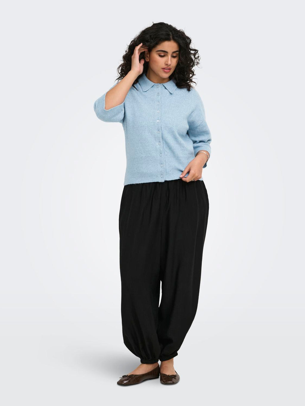 Carmacey 3/4 Polo Cardigan Knt