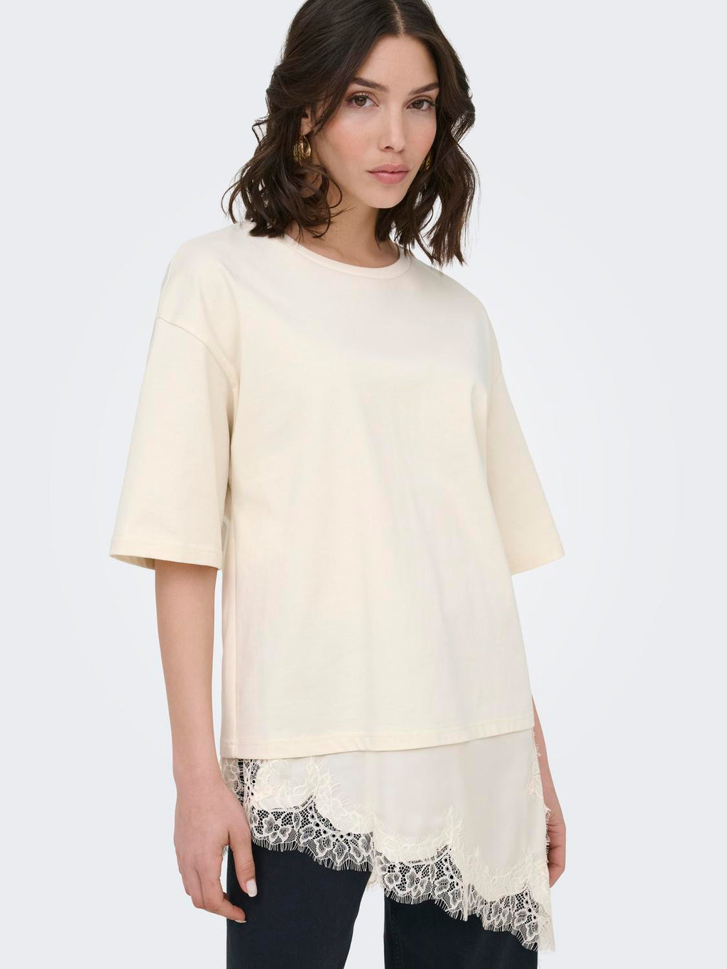 Jdyalma 2/4 Lace Detail T-Shirt