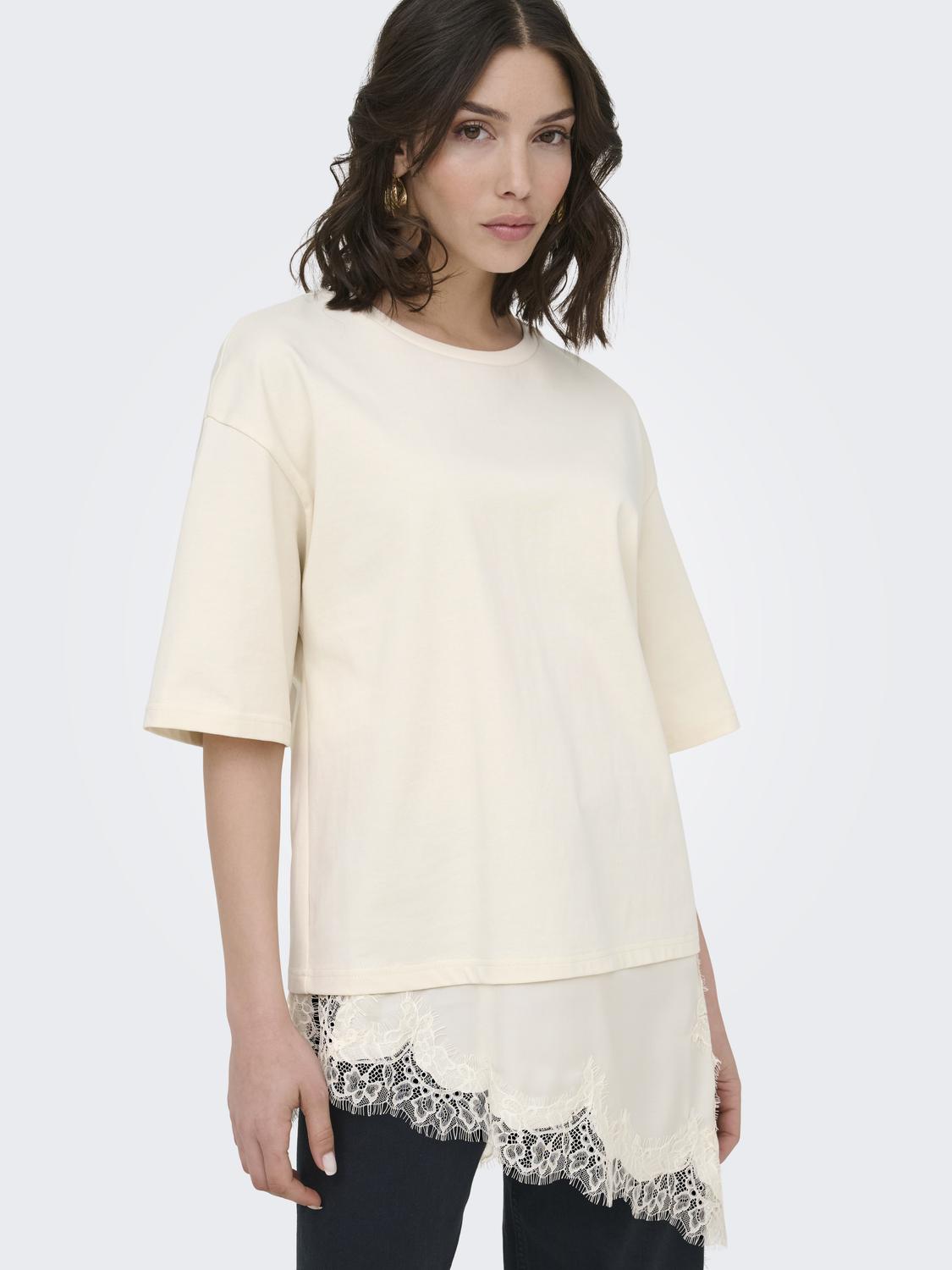 Jdyalma 2/4 Lace Detail T-Shirt