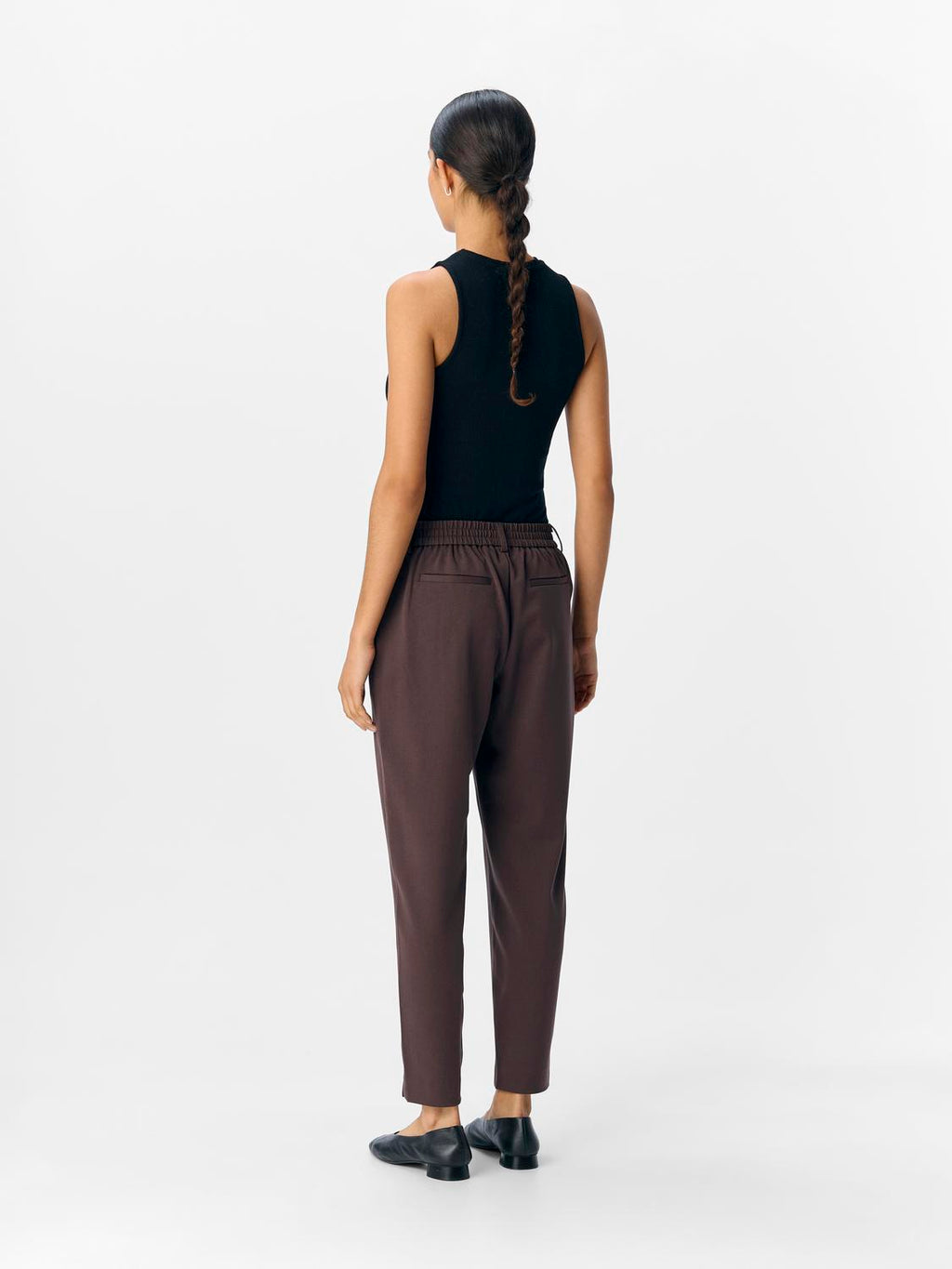 OBJLISA SLIM PANT HUMUS MELANGE