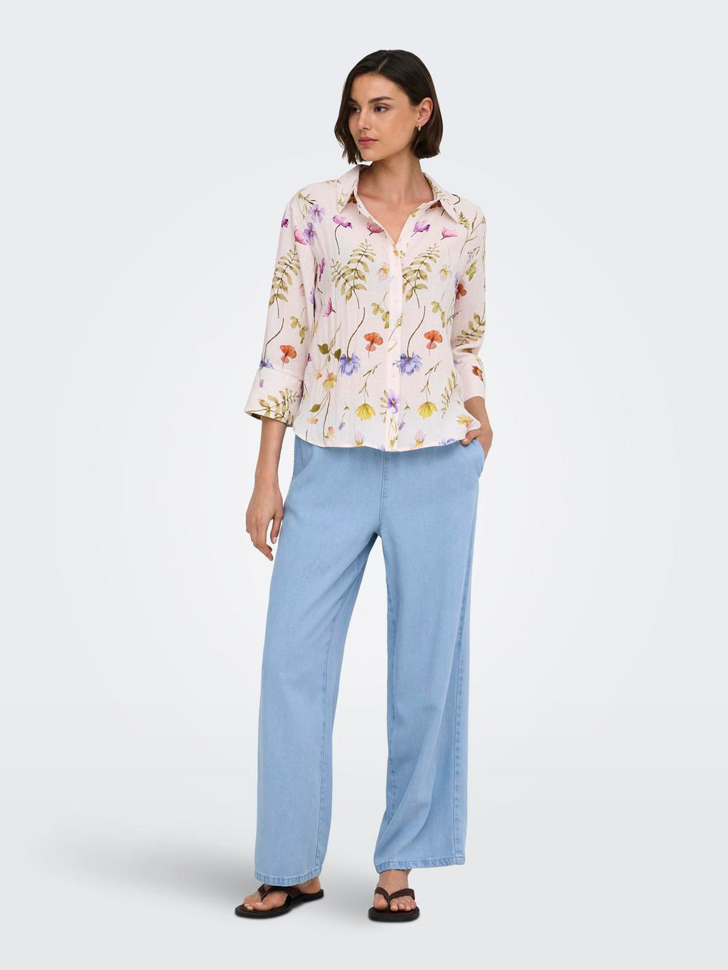 JDYVIOLA 3/4 SHIRT GARDEN FLOW
