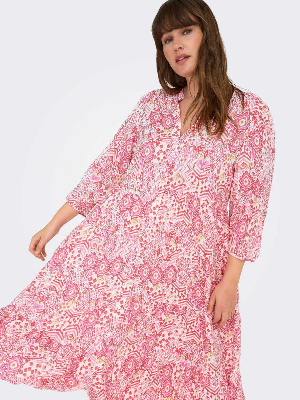 CARMILANA 3/4 DRESS SIKKA GRAP