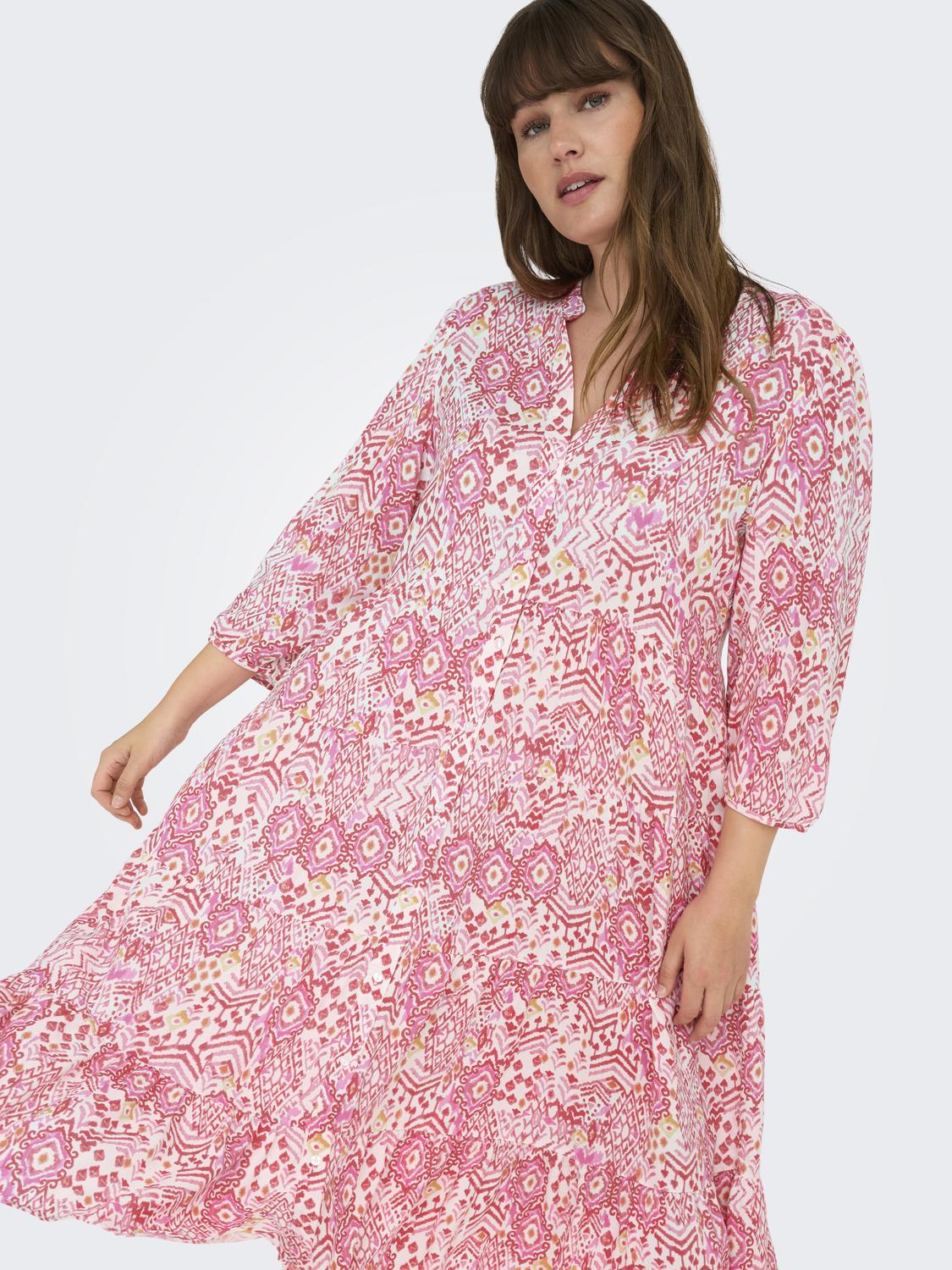 CARMILANA 3/4 DRESS SIKKA GRAP