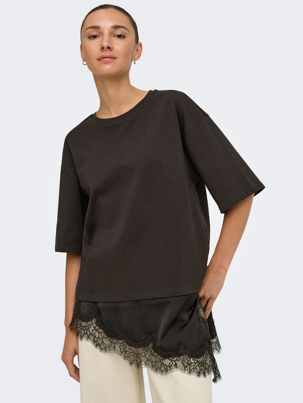 Jdyalma 2/4 Lace Detail T-Shirt