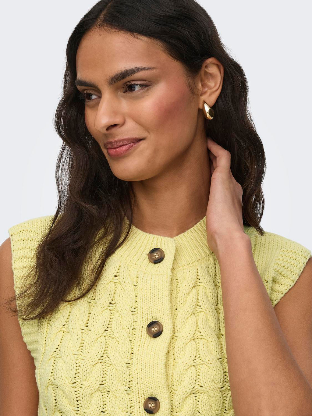 JDYANNALISE CABEL VEST LYS GUL