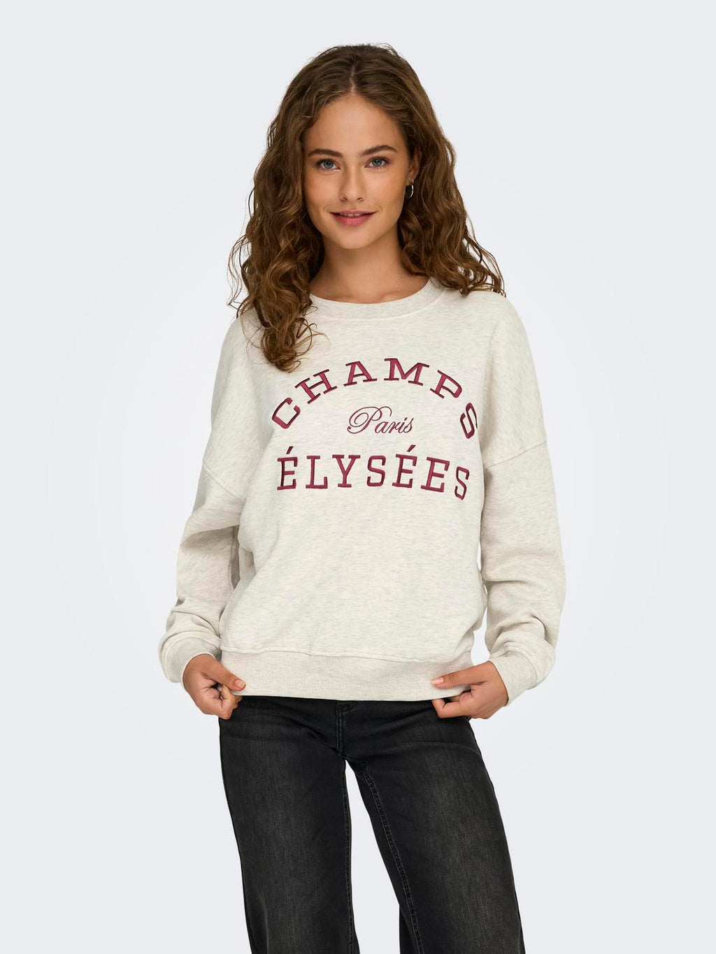 Jdymesa L/S O-Nk Emb Sweat