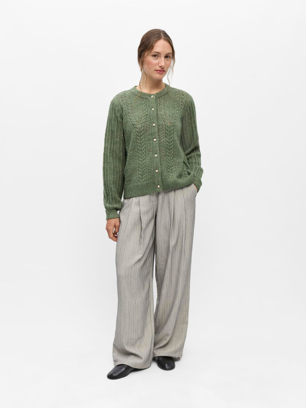 Objflora Knit Button Cardigan