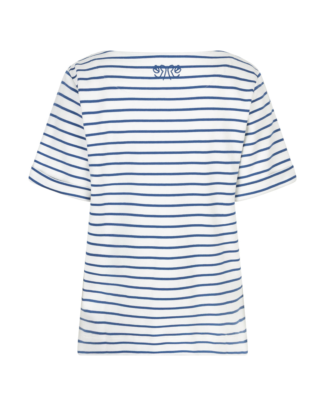 TERRY STRIPE SHORT SLEEVE JEANS BLUE