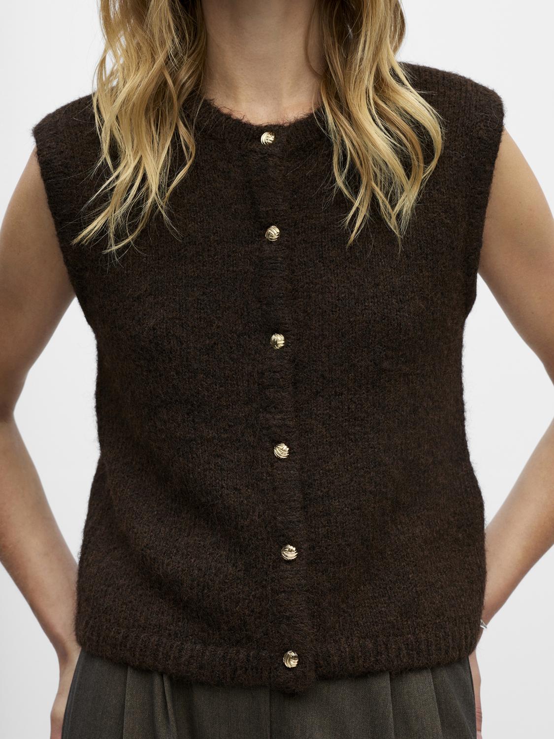 Objsaggia Re Knit Vest Cardigan
