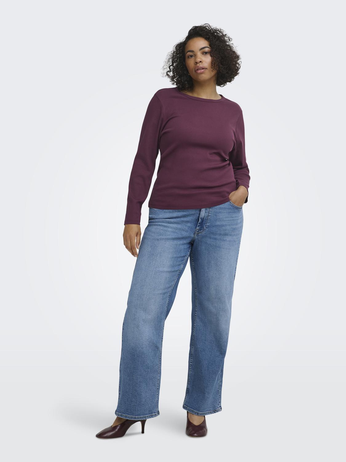 CARVAL L/S O-NECK TOP