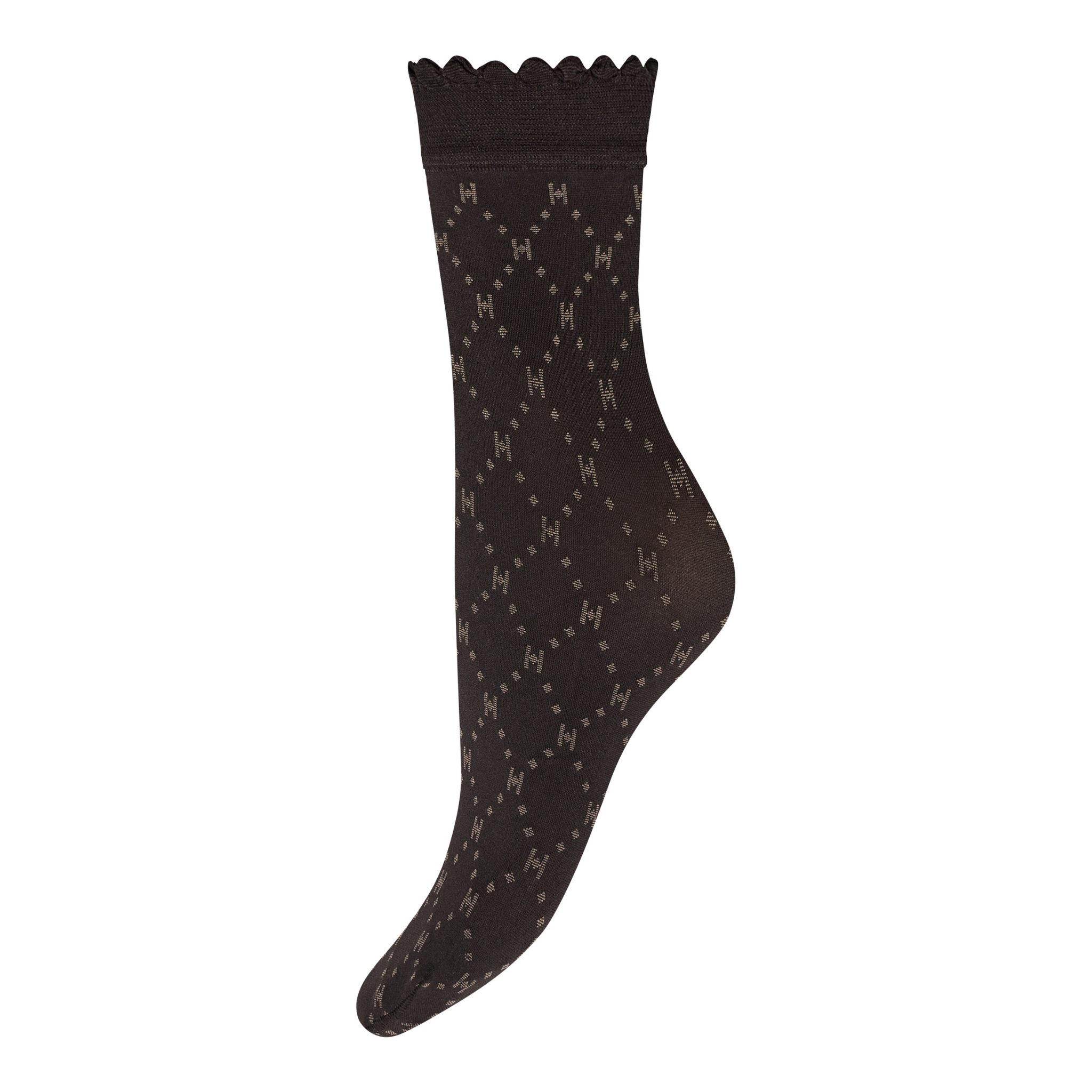 Socks logo brun
