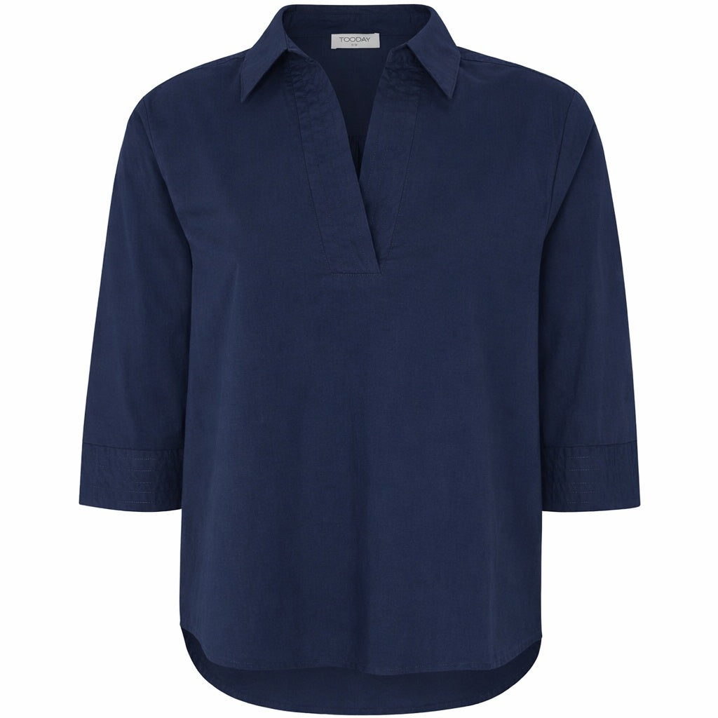 TDASHA SHIRT BLÅ  SKJORTE