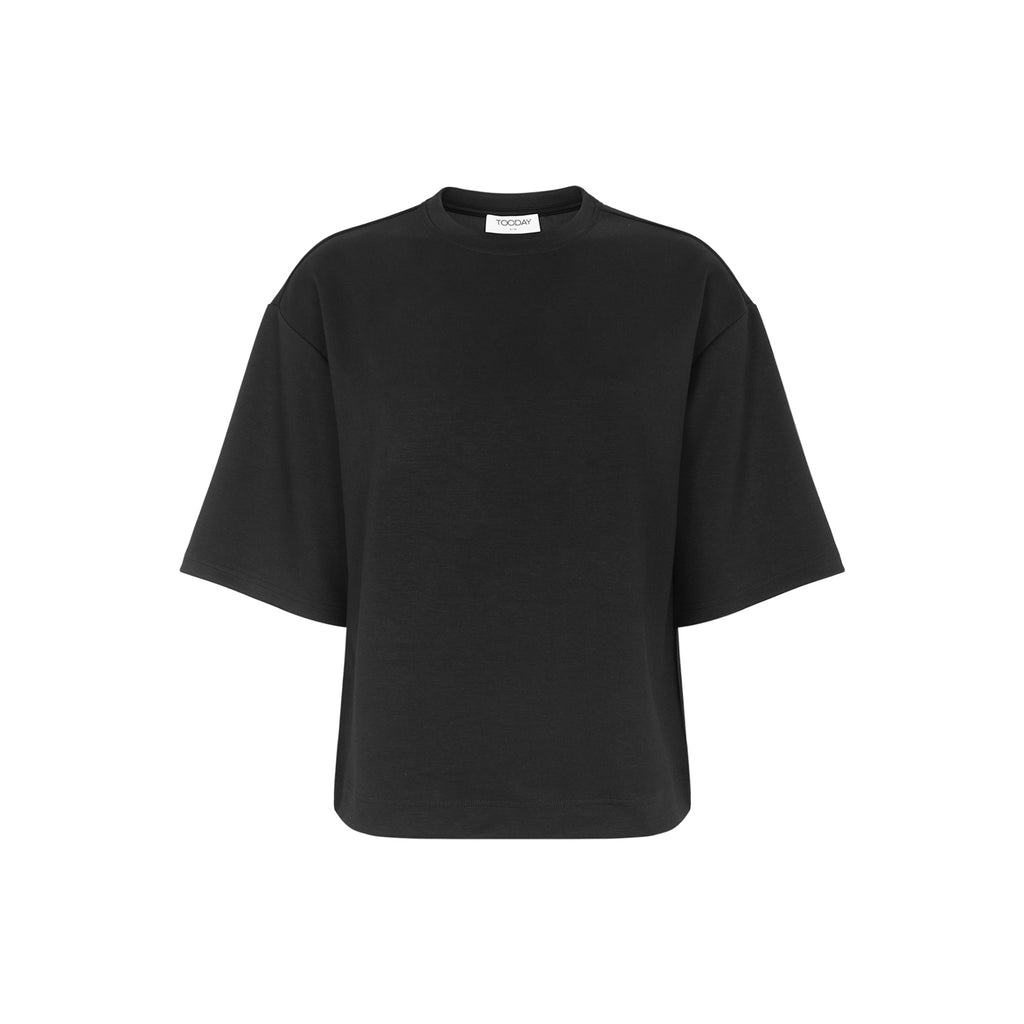 TDAZRA BOXY T-SHIRT SORT TOPPE