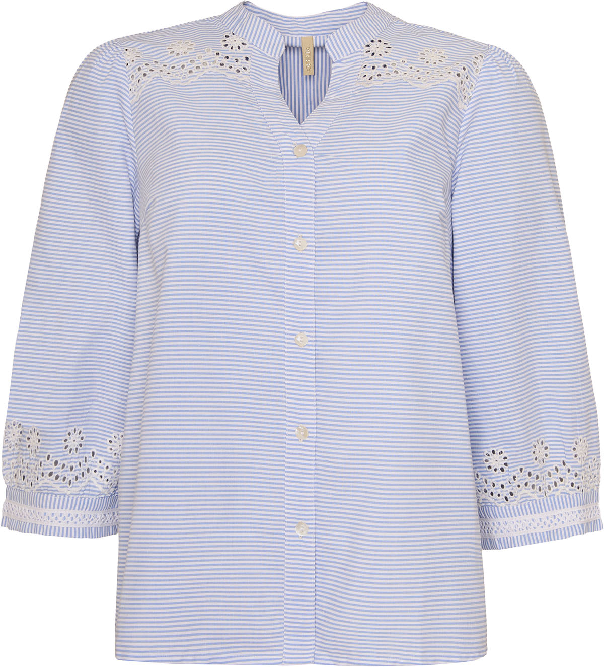 TRIS SHIRT BLUE COMBI SKJORTE