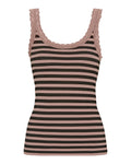 Isa top nero rosa