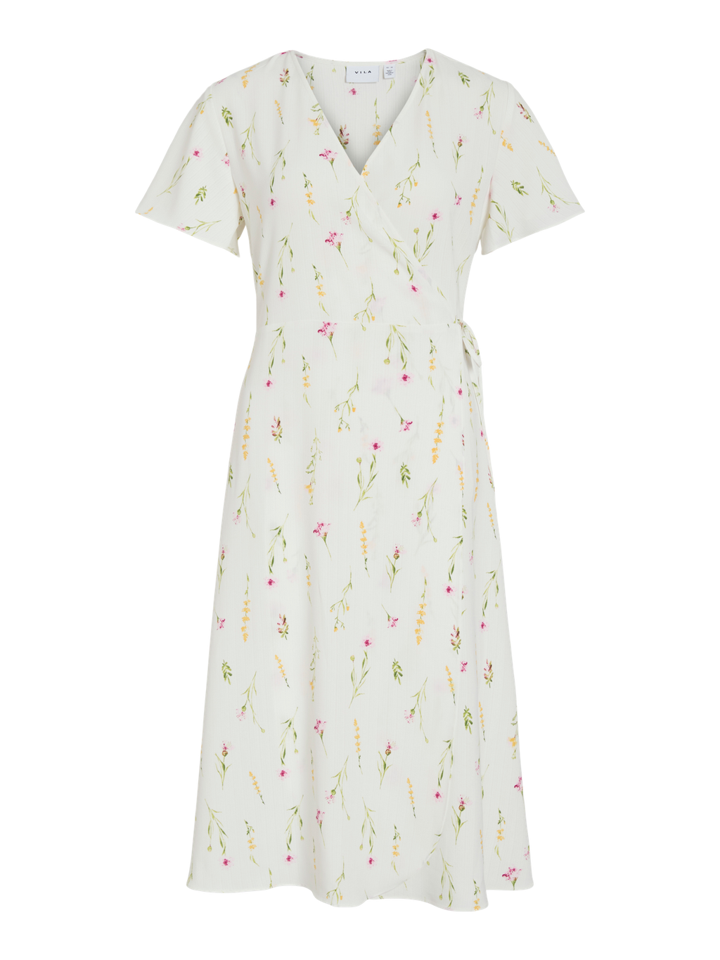 VILOVIE S/S WRAP MIDI DRESS SN