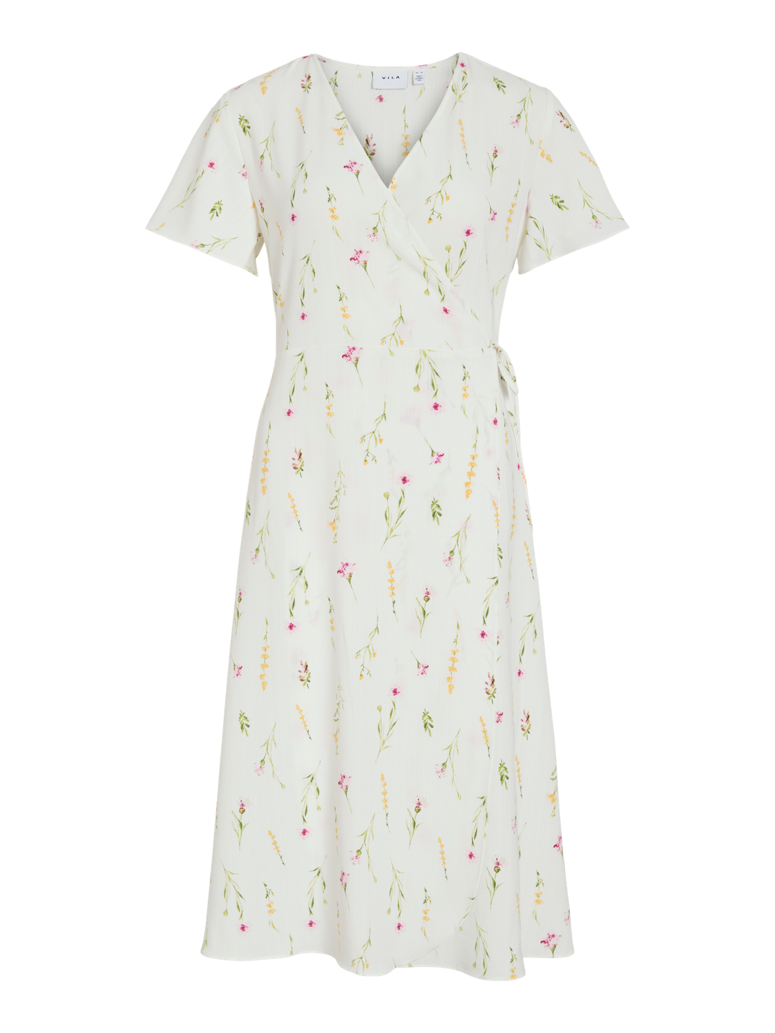 VILOVIE S/S WRAP MIDI DRESS SN