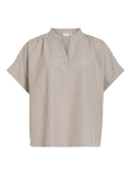 VIKALEA V-NECK TOP BROWN STRIP