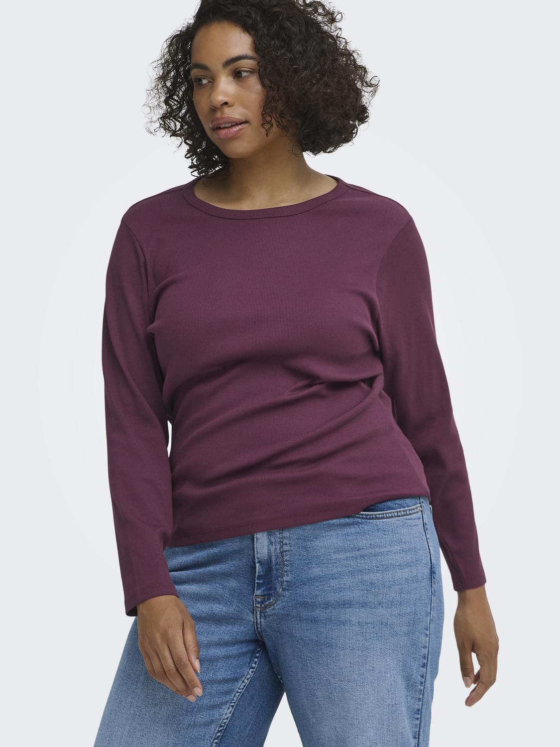 CARVAL L/S O-NECK TOP