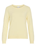 VIRIL O-Neck L/S Strikbluse - Pastel Yellow