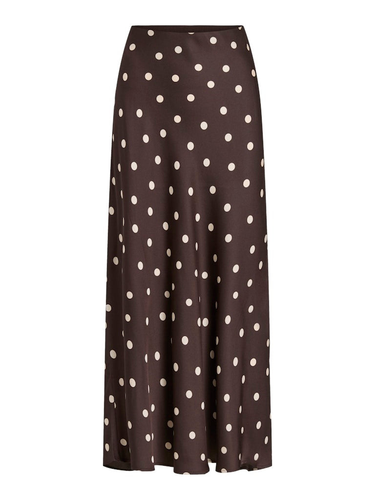VIELETTE midi nederdel coffee bean