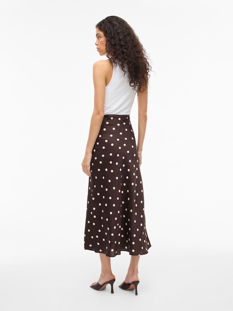 VIELETTE midi nederdel coffee bean
