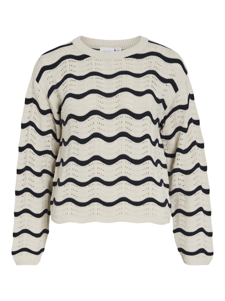 VIWAVE O-NECK STRIKTRØJE STRIPE BIRCH
