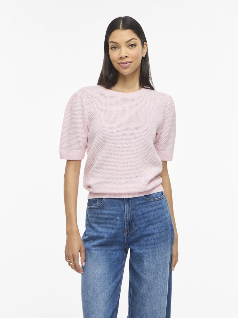 Vidalo Cherry Blossom O-Neck S/S Knit Top