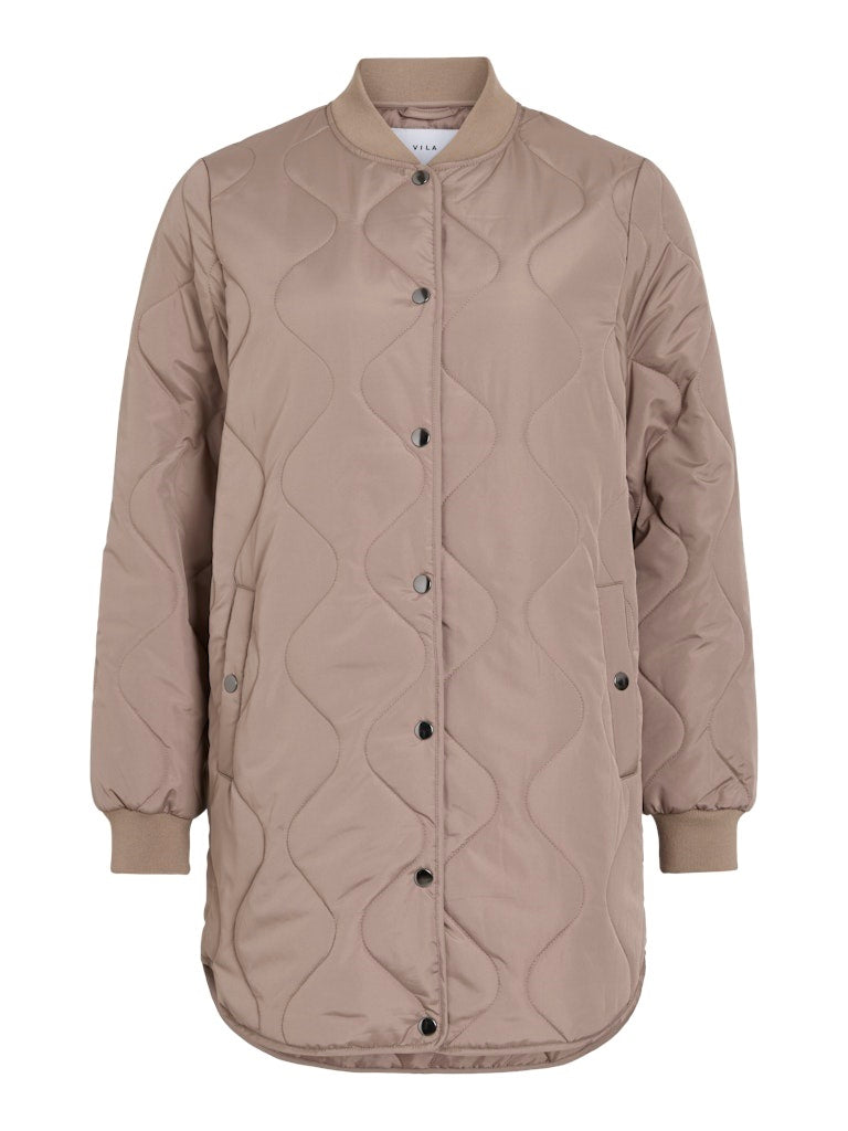 VITATE quilted jakke taupe gray
