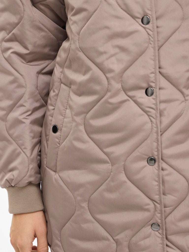 VITATE quilted jakke taupe gray