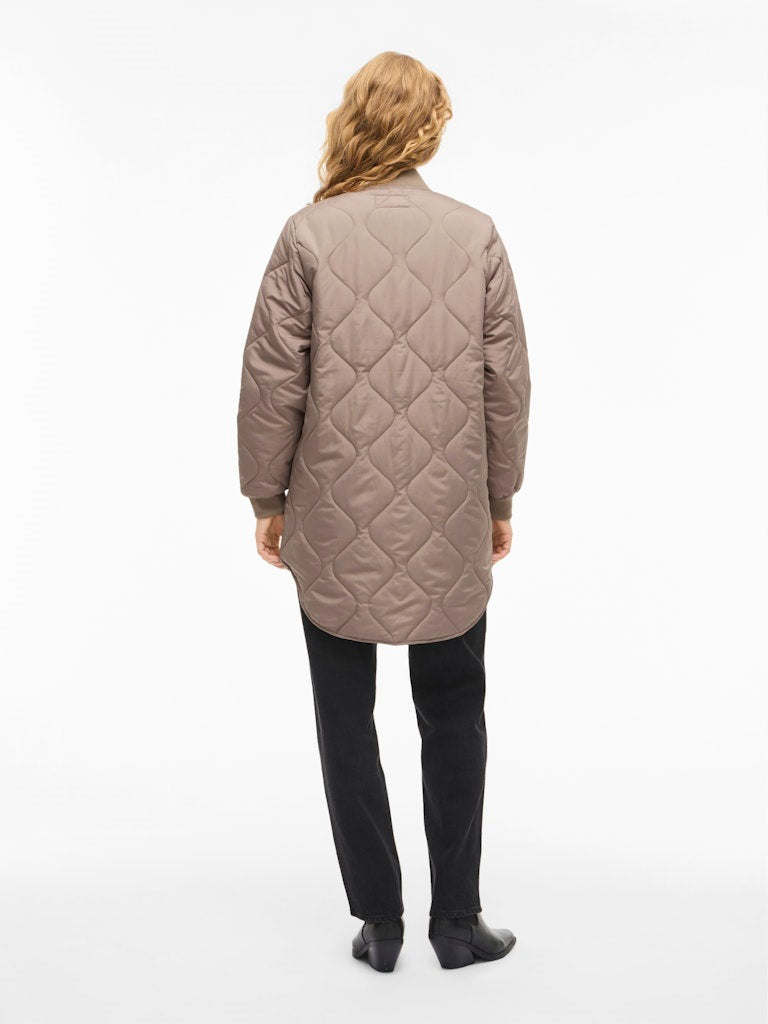 VITATE quilted jakke taupe gray