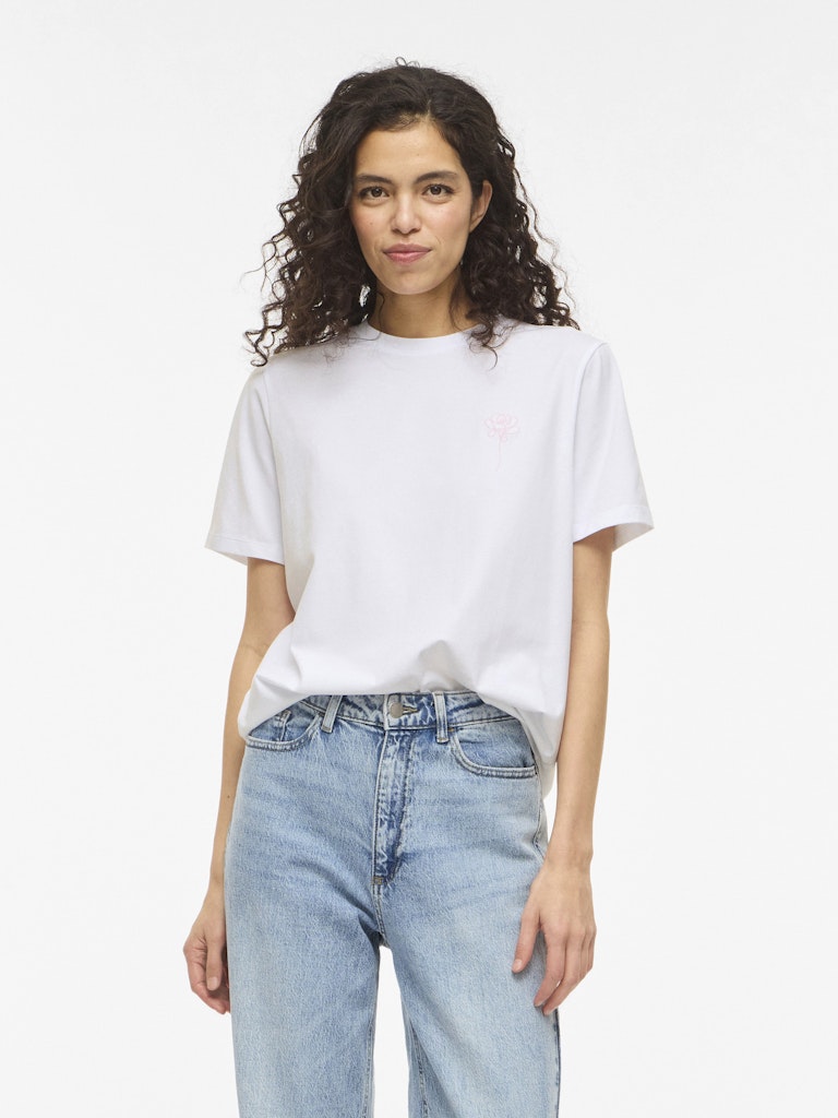 VINORA T-SHIRT WHITE FLOWER TO
